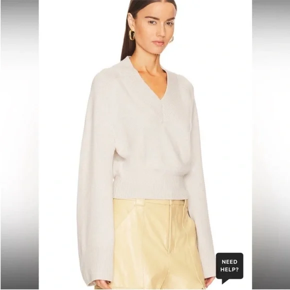 Final drop! Price firm- NWT HELSA Talena Cashmere V-neck Sweater - medium - Picture 5 of 7